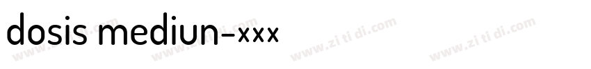 dosis mediun字体转换